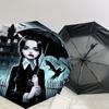 1PC Haunted House Umbrella Umbrella-8-Rib Reinforced, Automatic Open, Lightweight & Durable, Cute Fashion Accessory for Outdoor-K1249