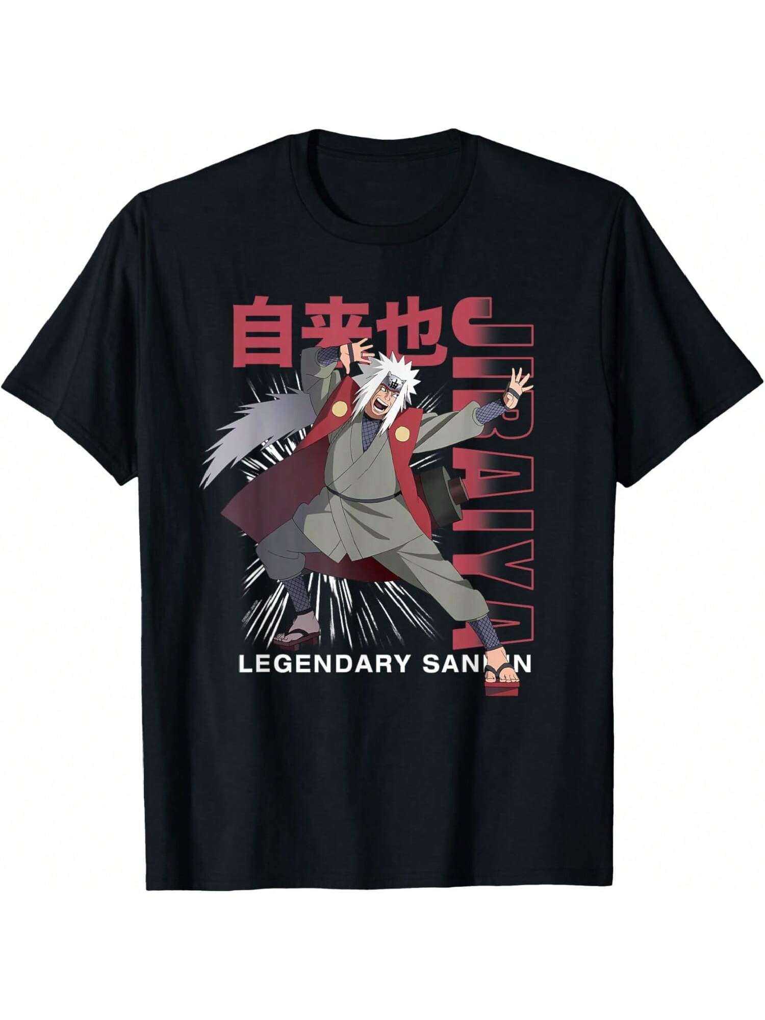 Narutos Shippuden Jiraiya Legendary Sannin Anime T-Shirt S разноцветный
