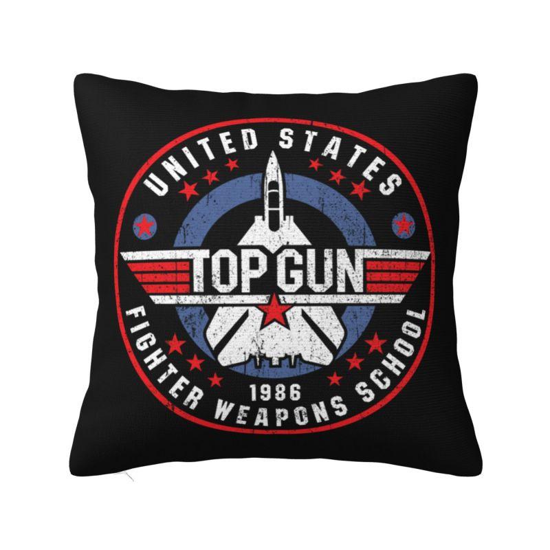 Custom Tom Cruise Maverick Film Top Gun Luxury Throw Pillow Cover Living Room Decoration Cushions for Sofa