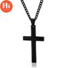 Hi Vintage Cross Pendant Necklace Stainless Steel Necklace New Design Black Chain Pendant Necklace Men