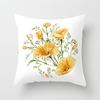 New Flower Plant Peach Velvet Pillow Case Sofa Pillow Car Cushion