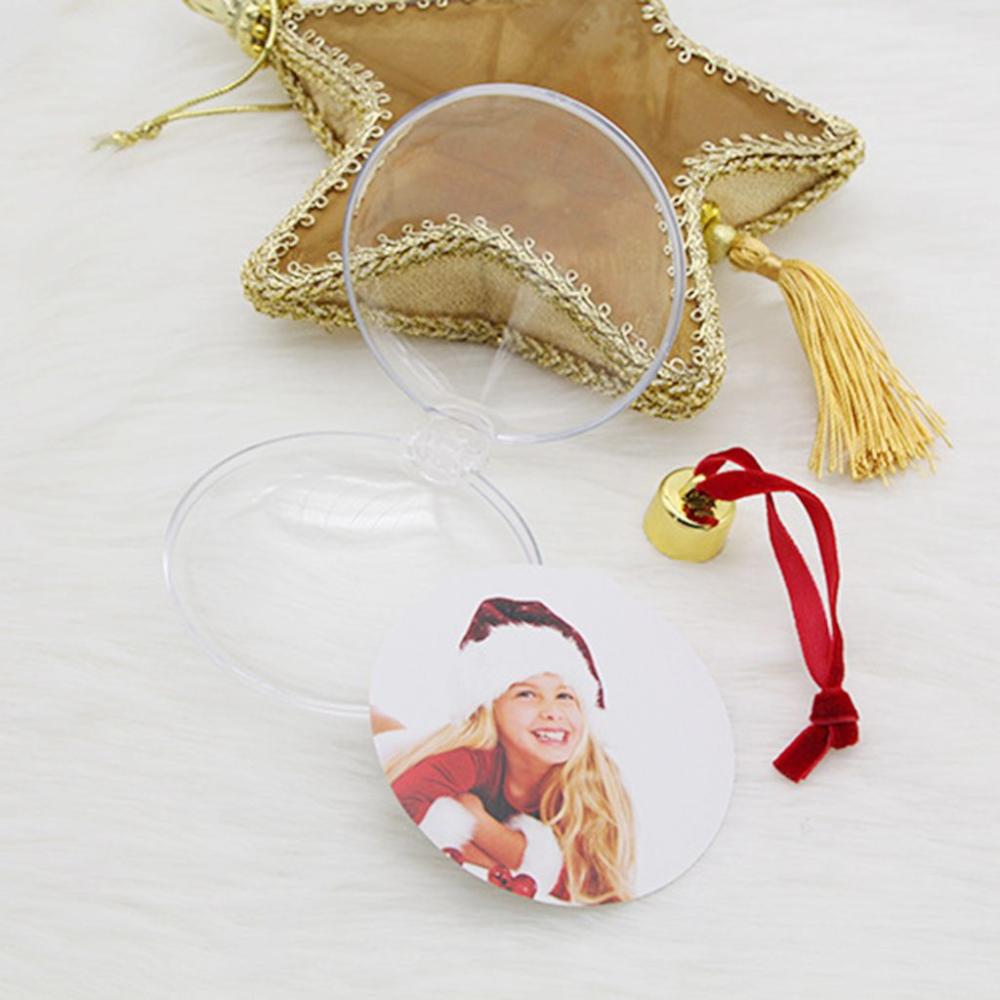 Hanging String Creative Shape Photo Frame Transparent Ball Christmas Tree Ornaments New Year Gifts