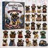 Generic Dog Christmas Advent Calendar 24 Days Cute Puppy Figurine Countdown Blind Box Holiday Home Desktop Decoration Gift