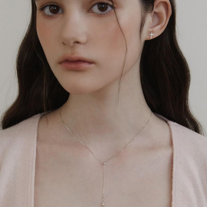 Tatiana (925 Silver) Heart Tail Y-Line Necklace NZ2425