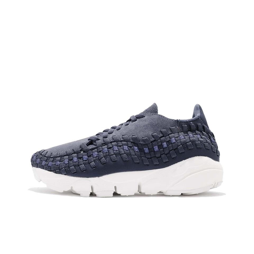 Nike Footscape Woven Удобные Амортизирующие Нескользящие Прочные Низкие Повседневные Кроссовки Женские Серый Синий 917698-400 38.5