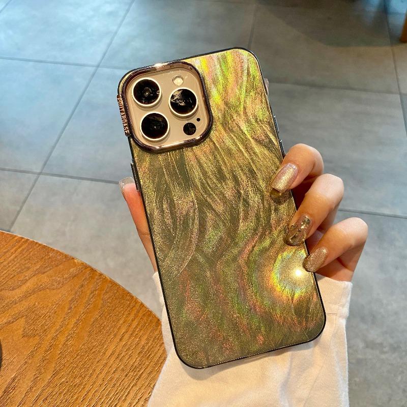 Luxusní třpytivé laserové pouzdro na telefon iPhone 15 14 13 12 11 Pro Max Bling Dreamy Shell Shockproof Soft Back Cover