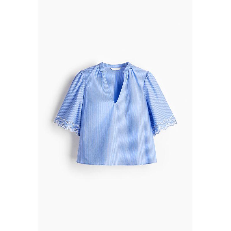 

HM 2025 Summer New Arrival Women s Clothing Cut Out Embroider Cotton Tops 1292621