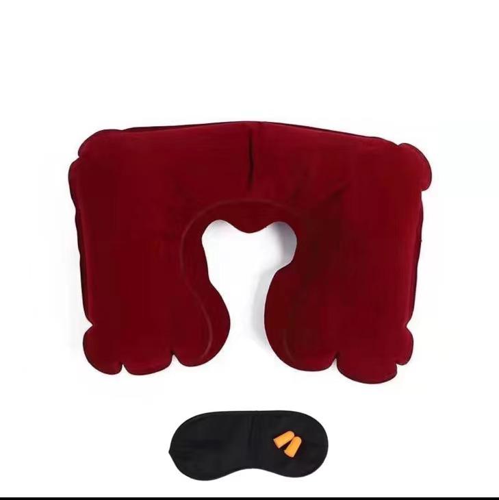 Inflatable Foldable Travel Neck Pillow - Portable U-Shaped Pillow for Camping, Car, and Travel