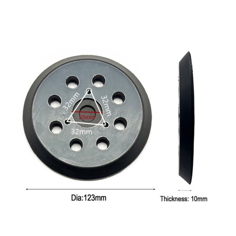 123mm Adhesive Sanding Discs Backing Pad for Random Orbital Sanders BO5041 M9202B 04 High Grip Hook Design Back Panel