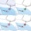 Original Copper Glass Sea Turtle Dangle Charm Fit Women'S Necklace Diy Bracelet Beads Jewelry Commemorative Gifts