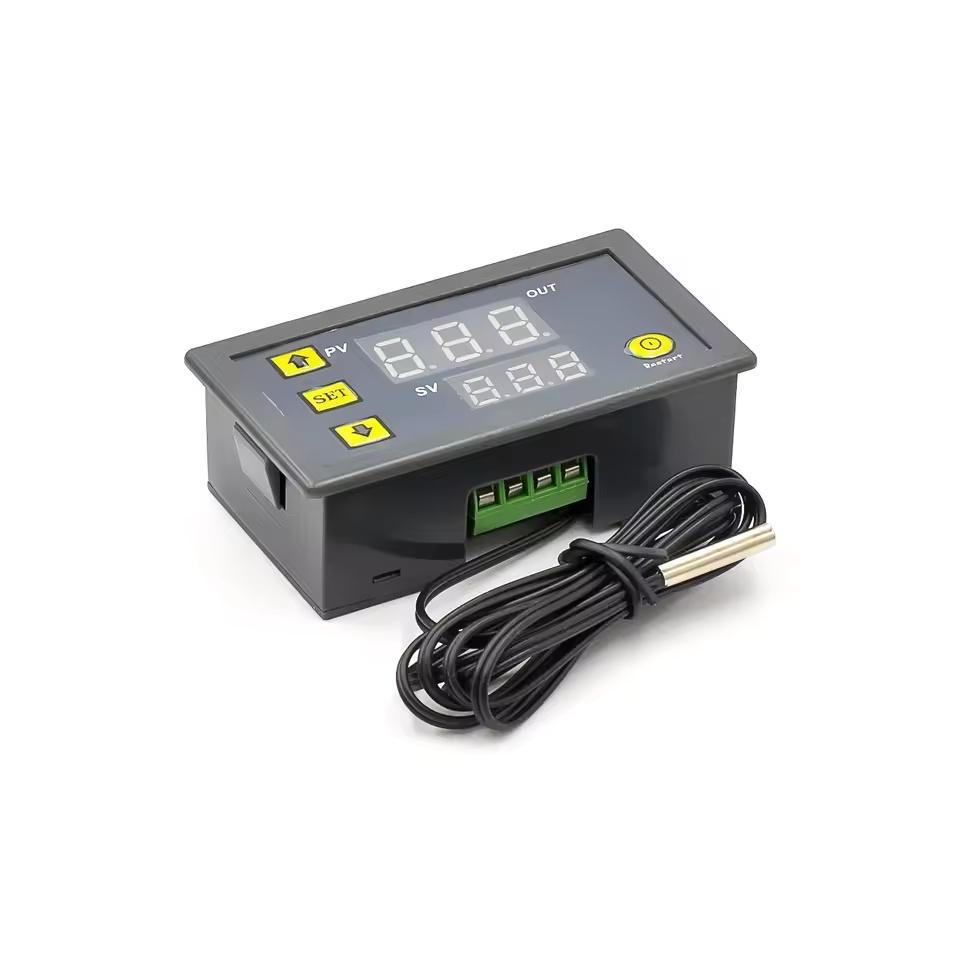 W3230 12V 24V AC110-220V Linea sonda 20A Termostato digitale con display a LED per controllo della temperatura con strumento di controllo del calore/raffreddamento
