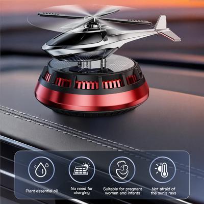 Solar Car Air Freshener Interior Fragrance Helicopter Ornaments Decor Decoration Rotating Aroma Diffuser for Car Decor Accessory