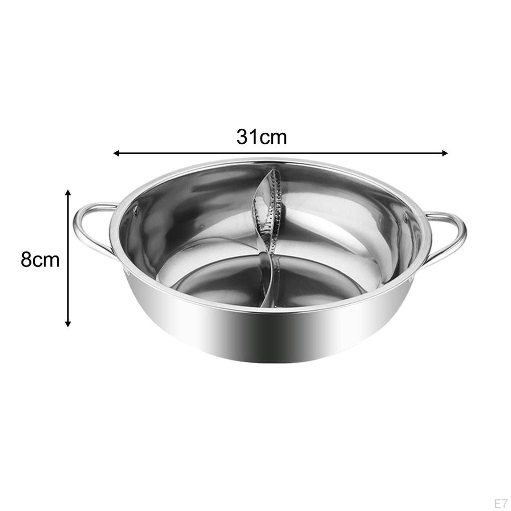 Compartment Pot Cookware with Spoons for Kitchen and Travel