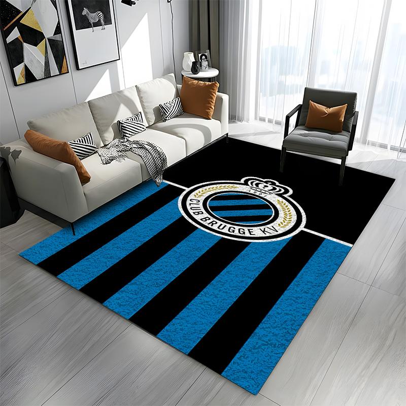 Club Brugge Logo Design Rug Patterned Carpet a Non Slip Rug Suitable for All Seasons and Any Setting, Gift