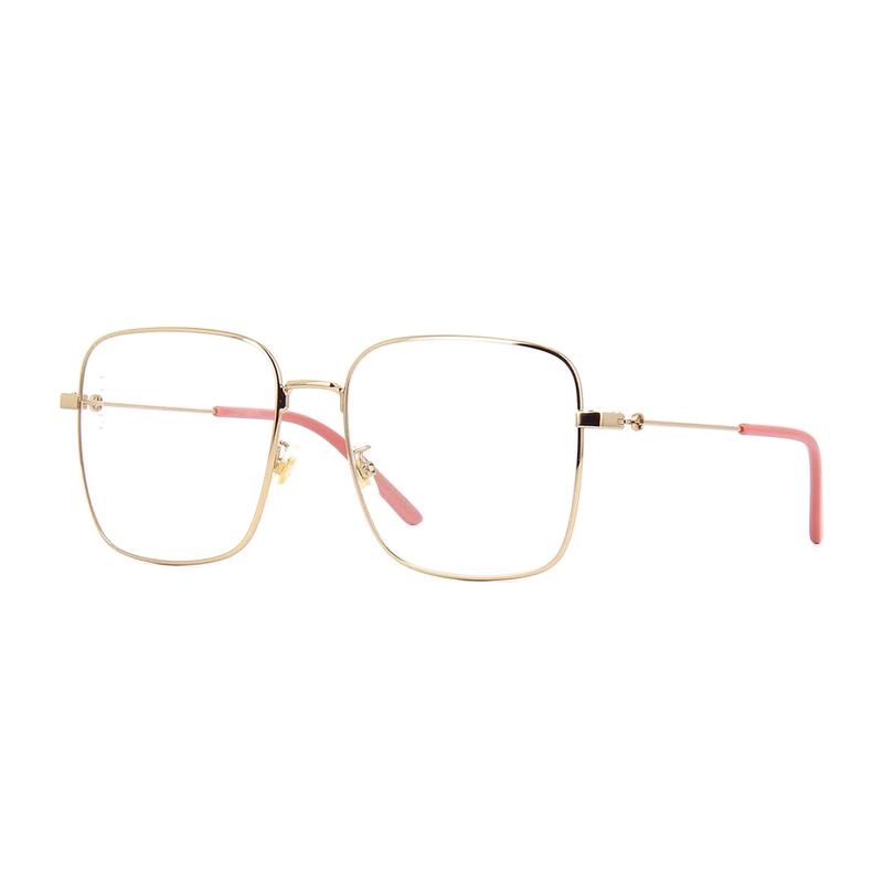 Gucci optical glasses [Available Prescriptions] Love Parade GG Logo Modern Plain Square Gold F glasses case (random size and color) + glasses cloth