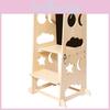 Wooden Children Multipurpose Climbing Stool Safety Design Early Development Fun
