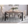 EMILE Fixed Dining Table for 6 People - Tobacco Brown Oak and Matt Black Melamine - L160 X D90 X H77 Cm - TRENDTEAM