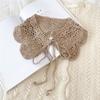 Fake Collars Shawl O-Neck Doll False Collar Shirt Women Hollow Crochet Lace Detachable Collar Clothes Accessories Faux Col