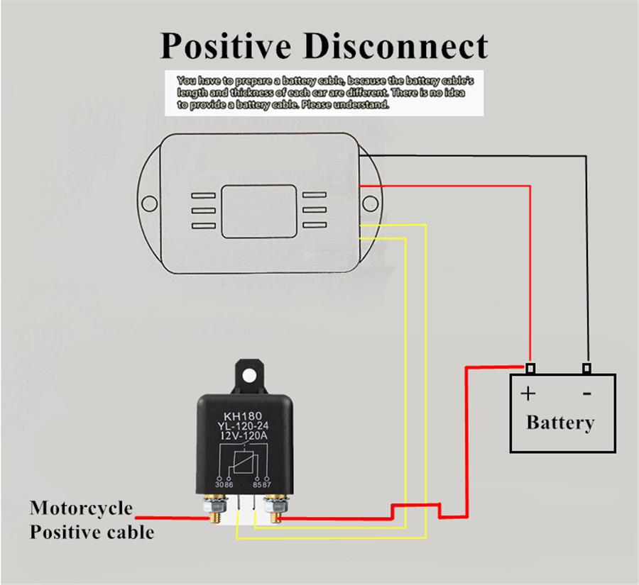 Universal Wireless  Remote Control 12v Motorcycle Battery Disconnect Cut Off Isolator Master Switches