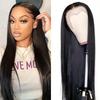 13x4 Side Part Lace Front Wig Long Straight Synthetic Hair Natural Look Women