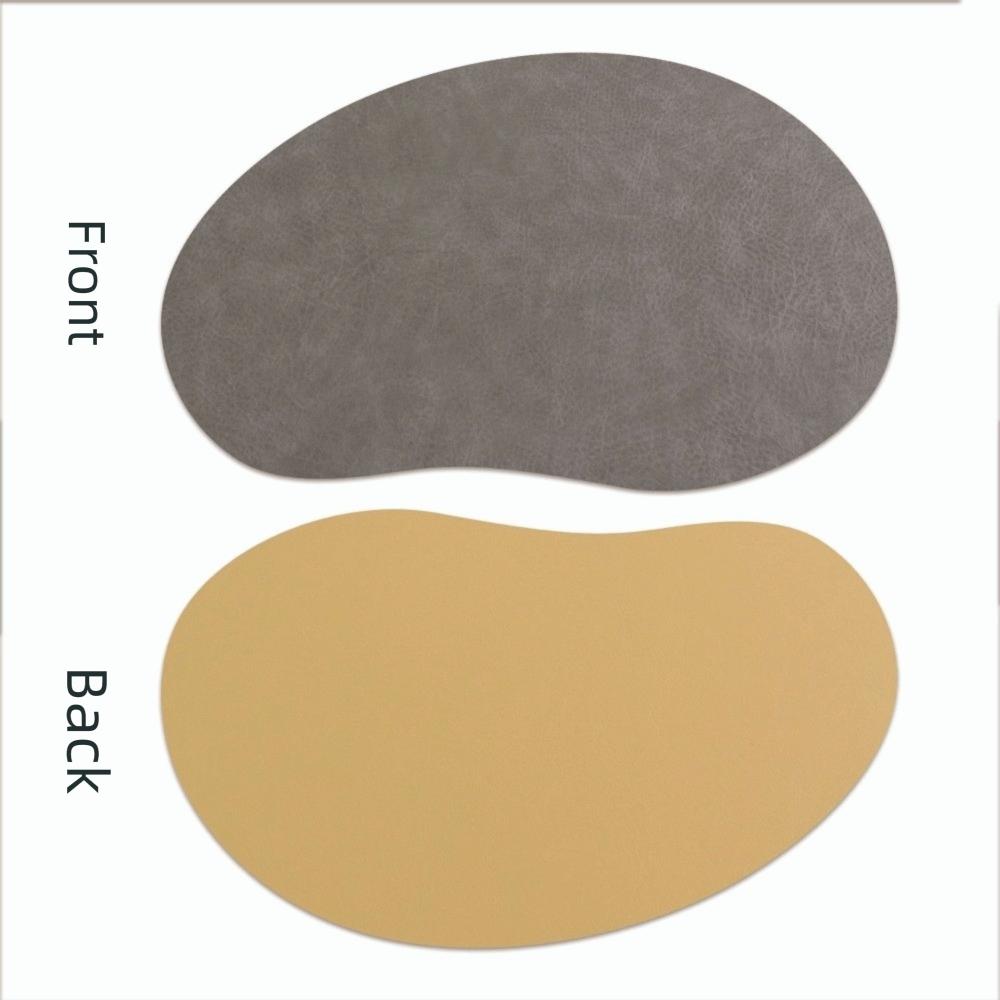 

Dual-Sided Placemats PU Leather Place Mats Stylish Flatware Place Pad Restaurant Decor F