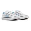 Converse Star Player 76 Easy On Durable Low Top Kids Skate Shoes Kids Sneaker White Blue A07410C