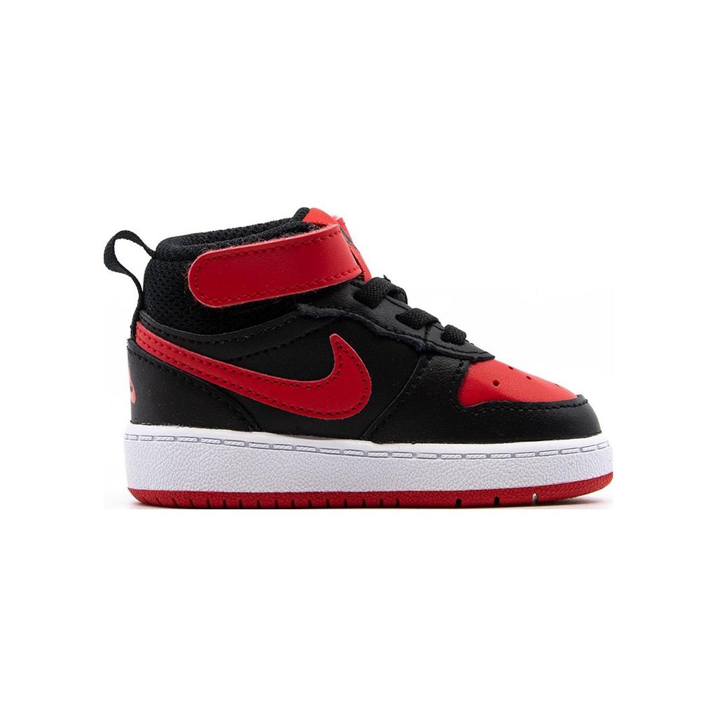 (TD) Nike Court Borough Mid 2 'Bred' Baby CD7784-003