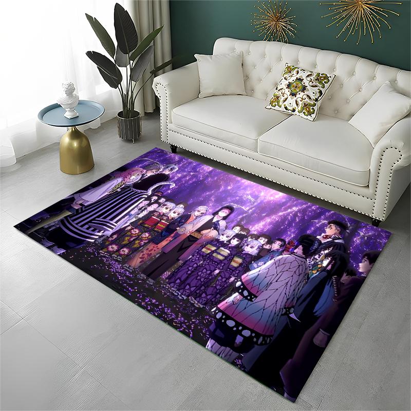 Cartoon Demon Slayer Anime Kamado Nezuko Tanjirou Carpet Rug for Playroom Bedroom Living Room Sofa Home,kid Non-slip Floor Mat