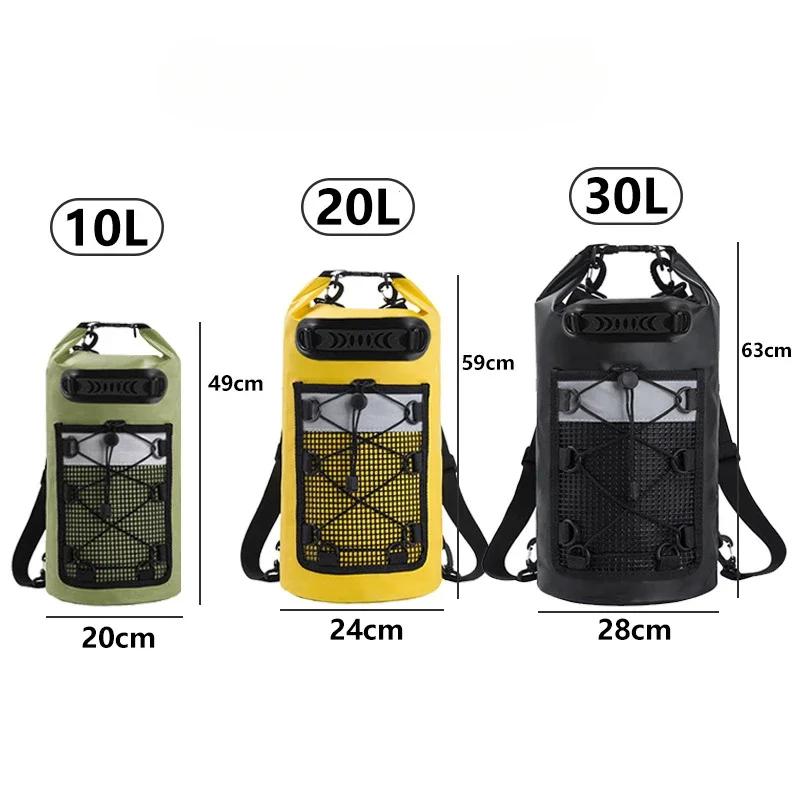 Bolsa Seca de PVC para Natación Paquete 20/30L Bolsas de Hombro Impermeables para Deportes al Aire Libre para Senderismo Rafting Surf Kayak Navegación Mochila