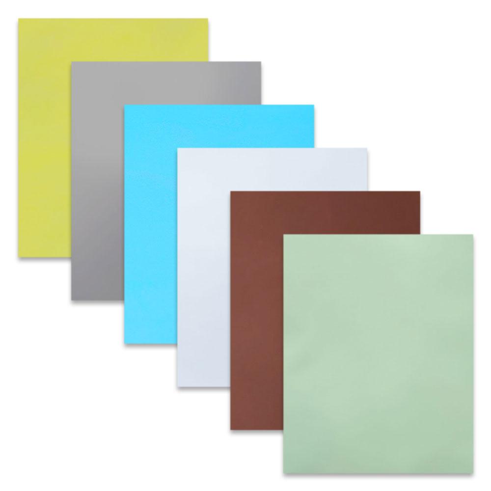 

6 Sheets Colored Window Film Transparent Decorative Glass Tint Sun Blocking Self Adhesive Window Tint for Building Residential 20cm x 30cm