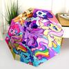 Magic Pony Friendship Shines Folding Umbrella 8 Paraphenoid Bones Suitable For All Seasons Umbrella Outdoor Printing