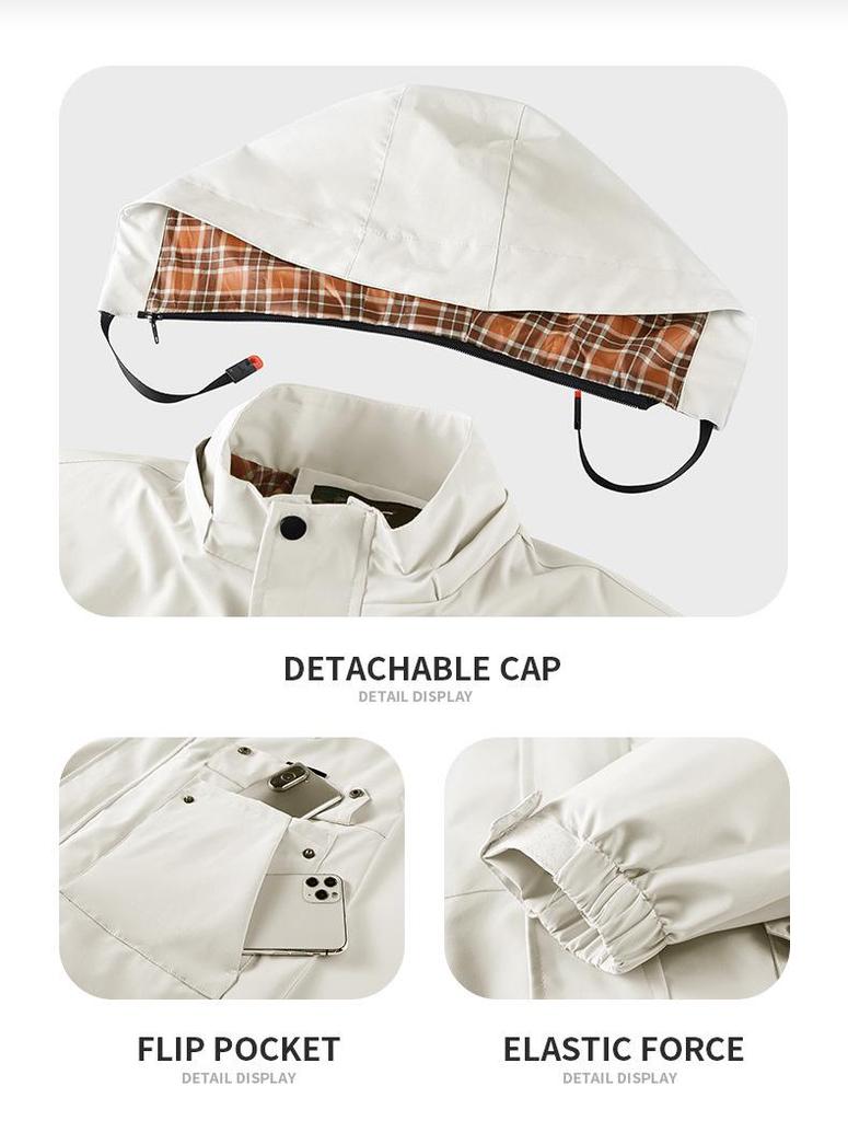 Men's Spring/Autumn European & American Casual Workwear Jacket: Loose Fashion Trench Coat