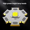 7LED High Power Led Flashlights Rechargeable Camping Spotlight with Side Light 3 Lighting Modes Camping Adventure Outdoor