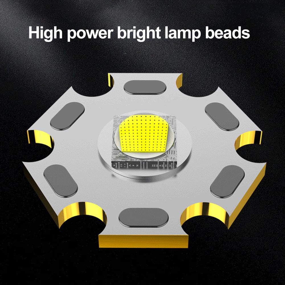 7LED High Power Led Flashlights Rechargeable Camping Spotlight with Side Light 3 Lighting Modes Camping Adventure Outdoor
