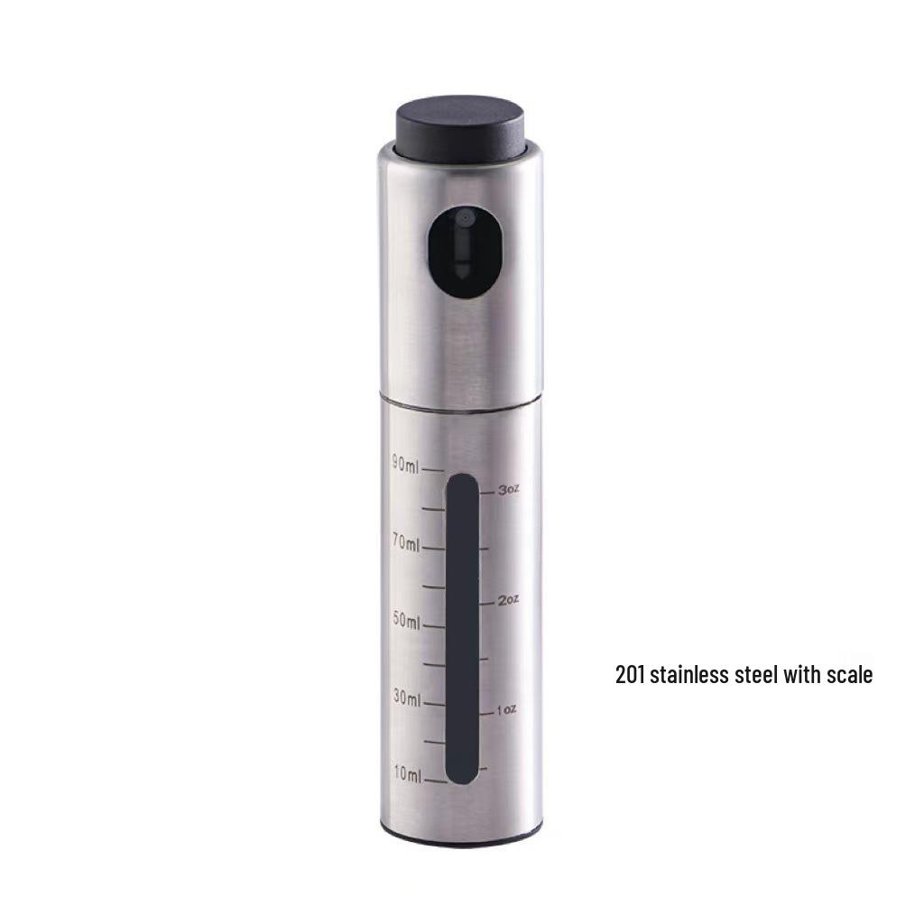 260ml Glass Press-Type Oil and Water Spray Bottle - Non-Drip, Transparent Kitchen and Watering Can.