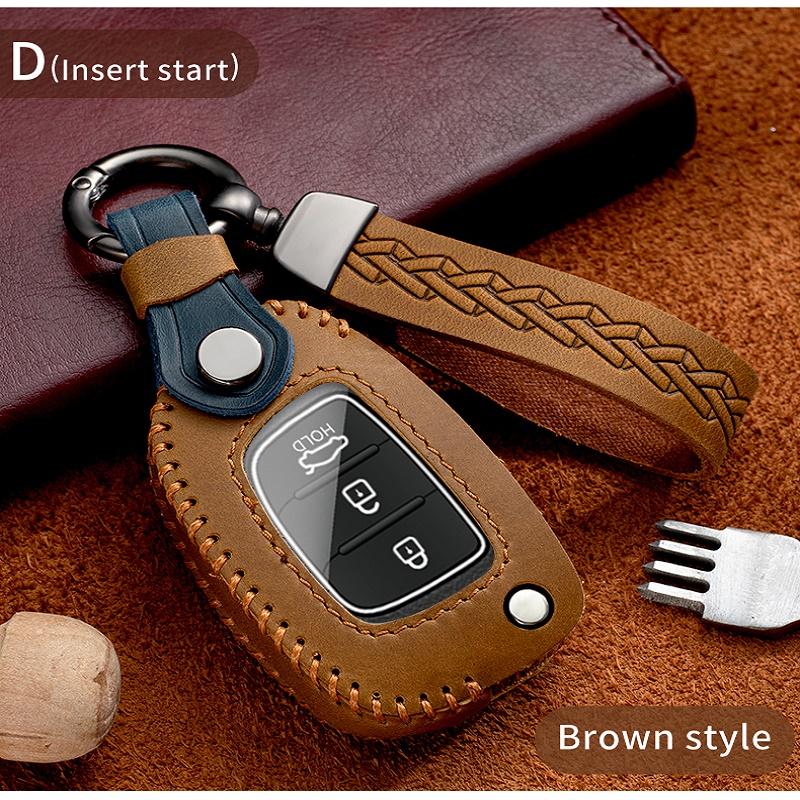 

Leather Car Key Case Cover Key Bag For Hyundai Ix35 Ix45 Ix25 I10 I20 I30 Hb20 Sonata Verna Solaris Santa Elantra Mistra