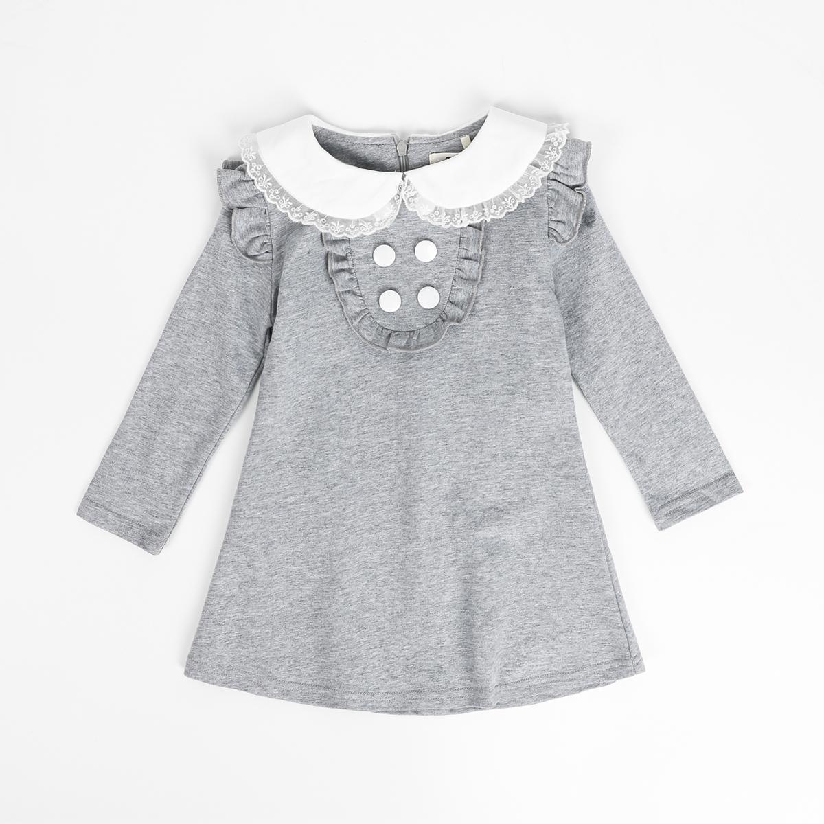 

Детское мини платье для девочек 10 серый