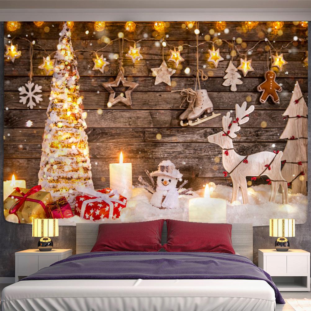 Boże narodzenie śnieg gobelin ze zwierzętami wiszący na ścianie Hippie Tapiz karta tarota czary dormitorium salon wystrój domu