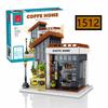Moc Créatif Ville Streetview Lumière Soleil Maison de Café LED Modèle Architecture Blocs de Construction DIY Décoration Jouet Pour Enfants