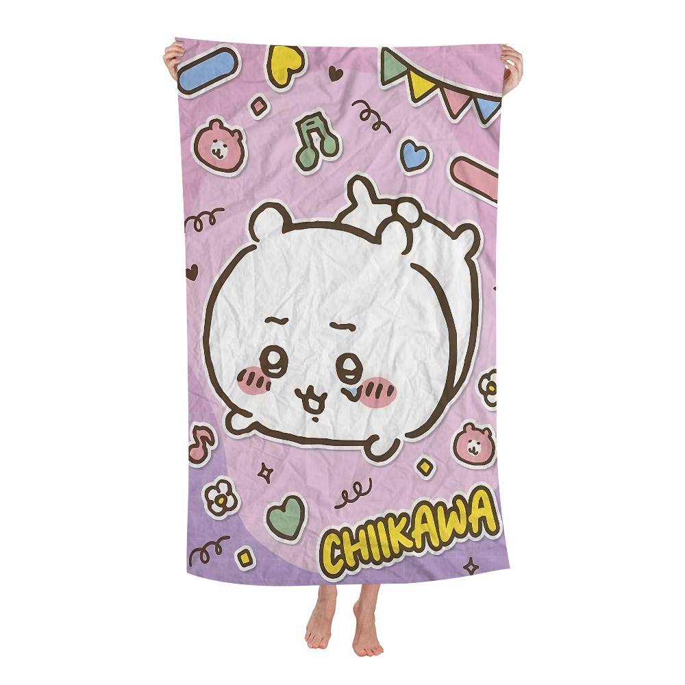 Cute Kawaii C-chii-kawaS Bath Towel Microfiber Soft Water Absorbing Breathable For Girl Kids Decorative Cartoon Beach Towel