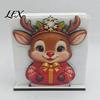 Christmas Kitchen Decor Wooden Napkin Holder, Gingerbread Man And Deer Design, Holiday Party Countertop Organizer Decorative Vertical Paper