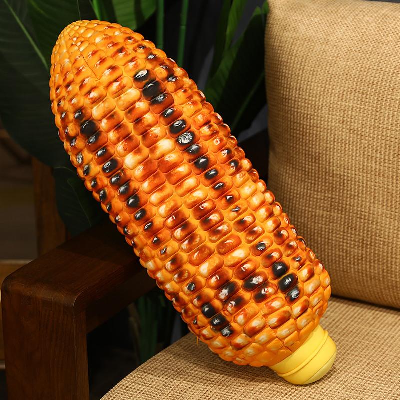 Zacht Pluche Maiskussen Geel Met Groene Schil En Bruine Kwast Details Gevuld Kawaii Rustiek Woondecoratie Charmant Leuk 50cm