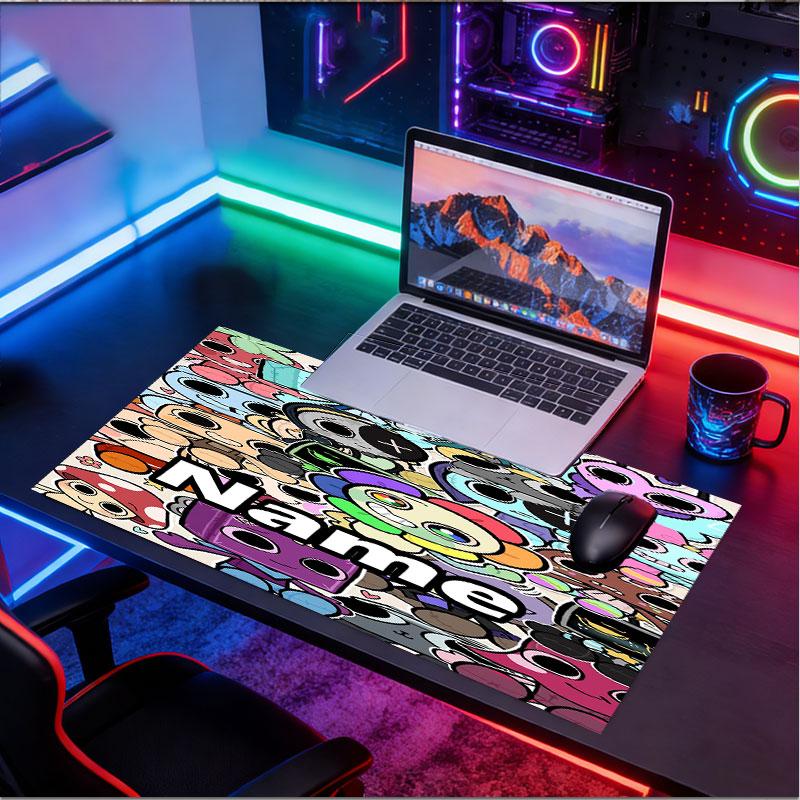 Kişiye Özel İsimli Dandy'nin Dünya Desenli Mouse Pad, Dizüstü Bilgisayar Masa Matı, Ev İçin Dekoratif Masa Matı Klavye Altlığı Hediye