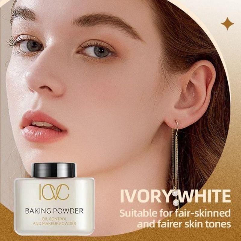 Polvos fijadores mate Base de maquillaje sedosa que controla la grasa, absorbe la grasa y absorbe el agua para ocultar los poros y fijar el maquillaje.