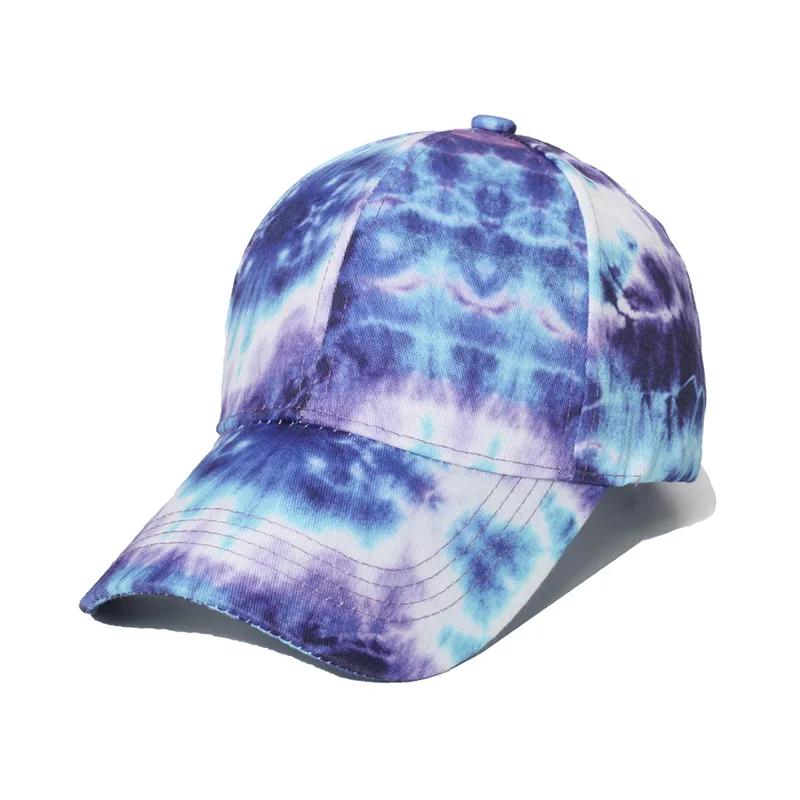 New Unisex Outdoor Fashion Graffiti Printing Baseball Cap Europe  Men Tie Dye Adjustable Hats Summer Hip Hop Snapback Dad Hat