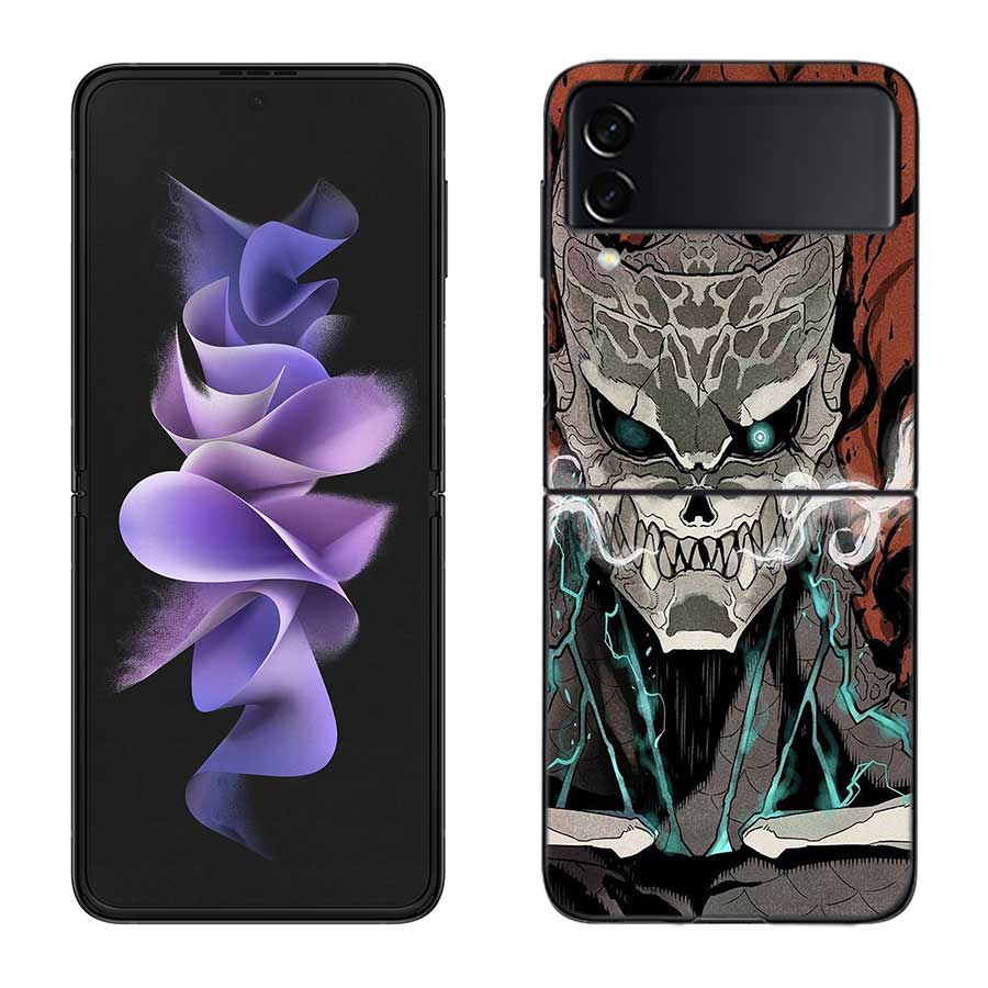 

Kaiju No. 8 Anime Case For Samsung Z Flip 6 5G Galaxy Z Flip 5 4 3 5G Black Hard Cell Phone Cover Luxury PC Shell Coque Samsung Z Flip 6 5G