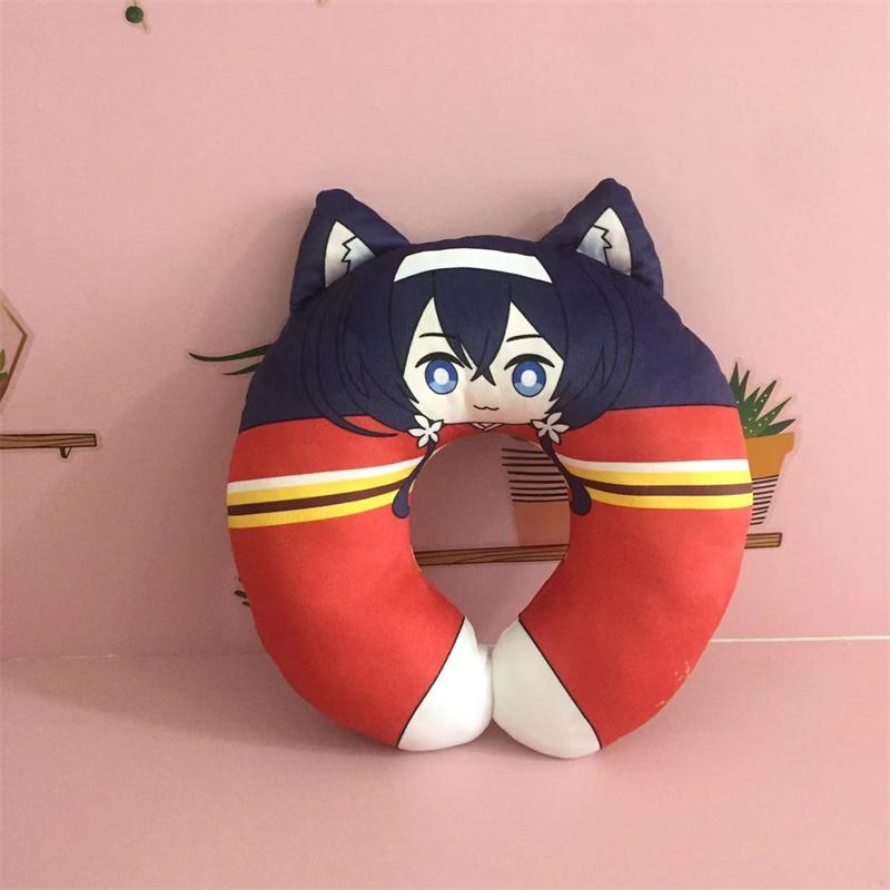 Bungou Stray Dogs Edogawa Rampo Cosplay Seyahat Boyun Yastığı Fyodor Dostoyevsky U Şekilli Peluş Yastık Oyuncak
