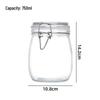 Glass Storage Jar with Stainless Steel Buckle for Tea, Grains, and Cereals