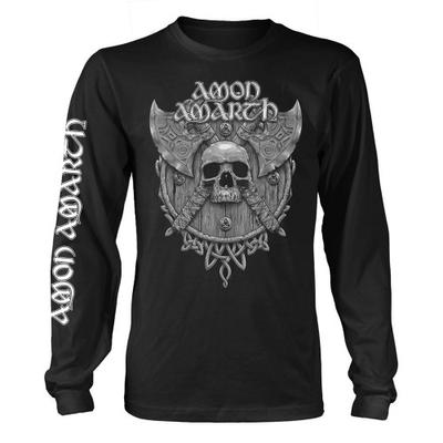 Camiseta unissex de manga comprida com caveira adulta Amon Amarth