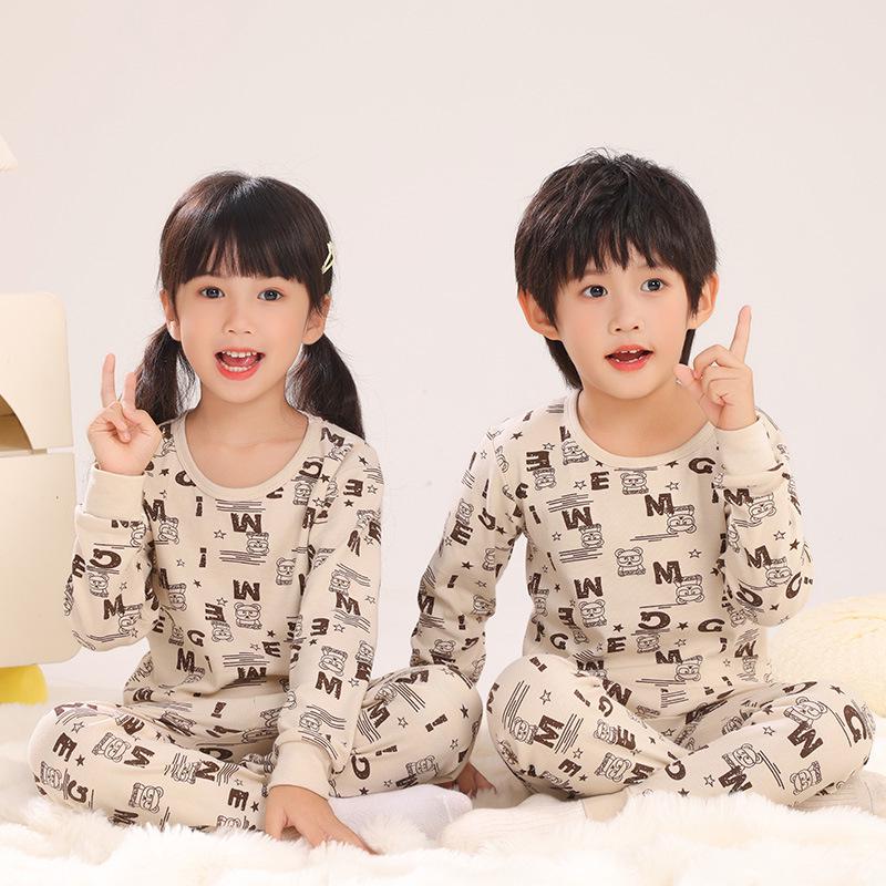 

Kids Seasonal Clothing Set: Boys Cotton Outfit for Spring/Autumn and Girls Winter Warm Cotton Underwear, Ages 4-10 100 cm